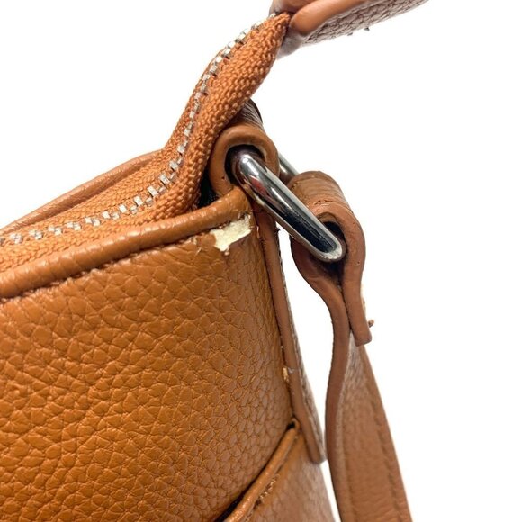 Forever 21 Small Crossbody Bag Caramel Vegan Leather 9"x9"x1" - Picture 3 of 8